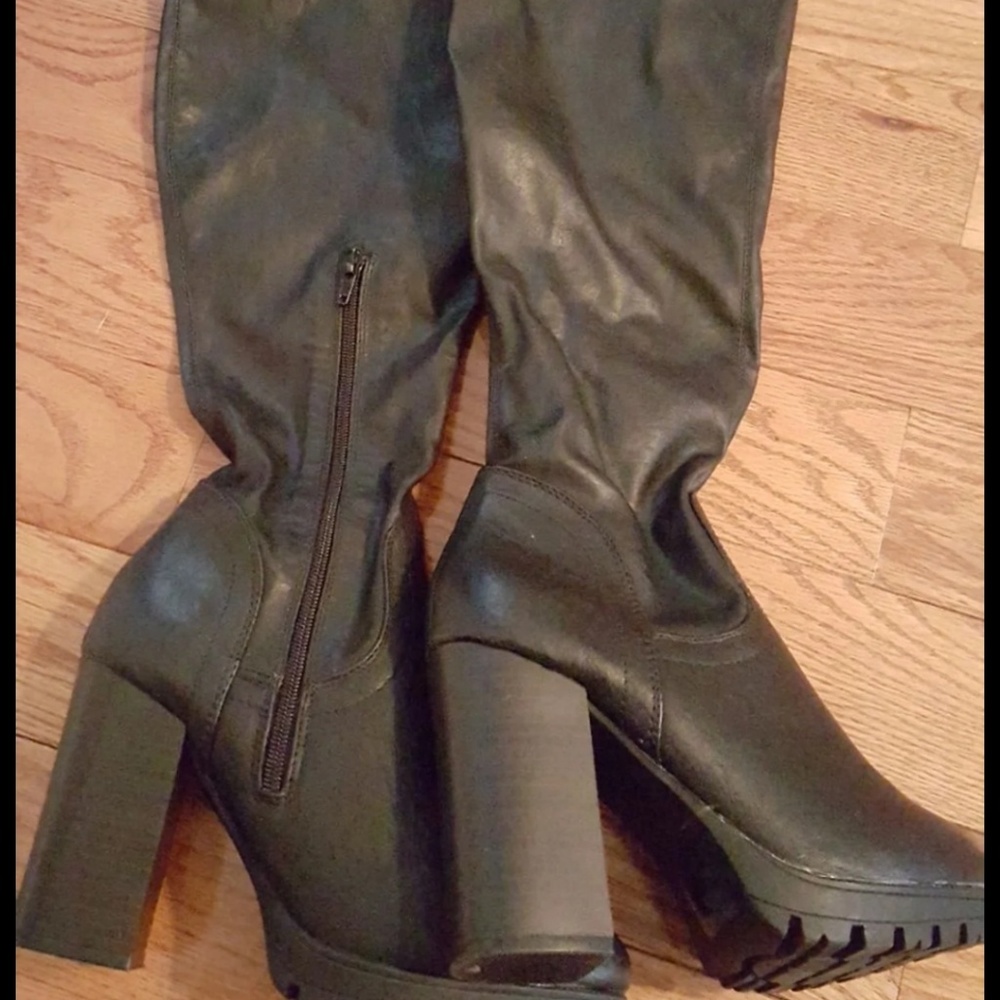 Over the Knee Black Boots